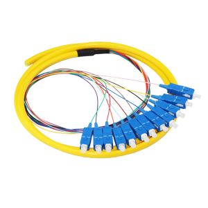 12Core SC / UPC Singlemode Fiber Optic Pigtails b'ġakketta ta 'barra